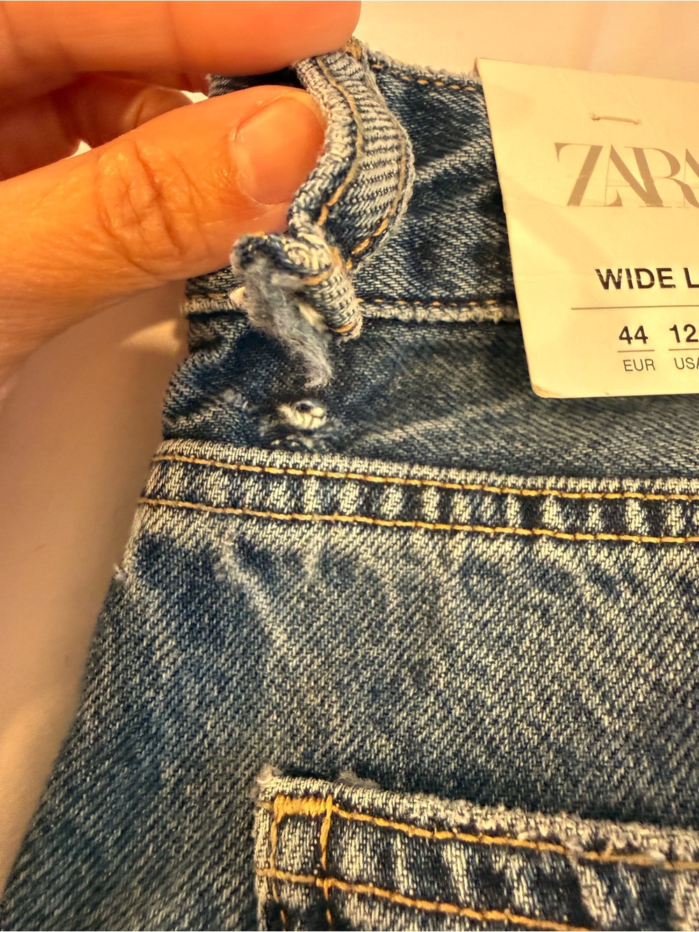 Zara Light Blue Denim Jeans WIDE LEG 👖SEE LAST PIC. - Picture 9 of 9